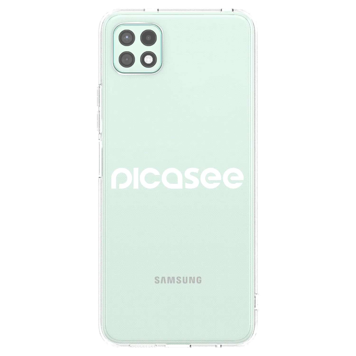 Picasee Samsung Galaxy A22 A226B 5G Hülle - Transparentes Silikon - Picasee - new logo - white