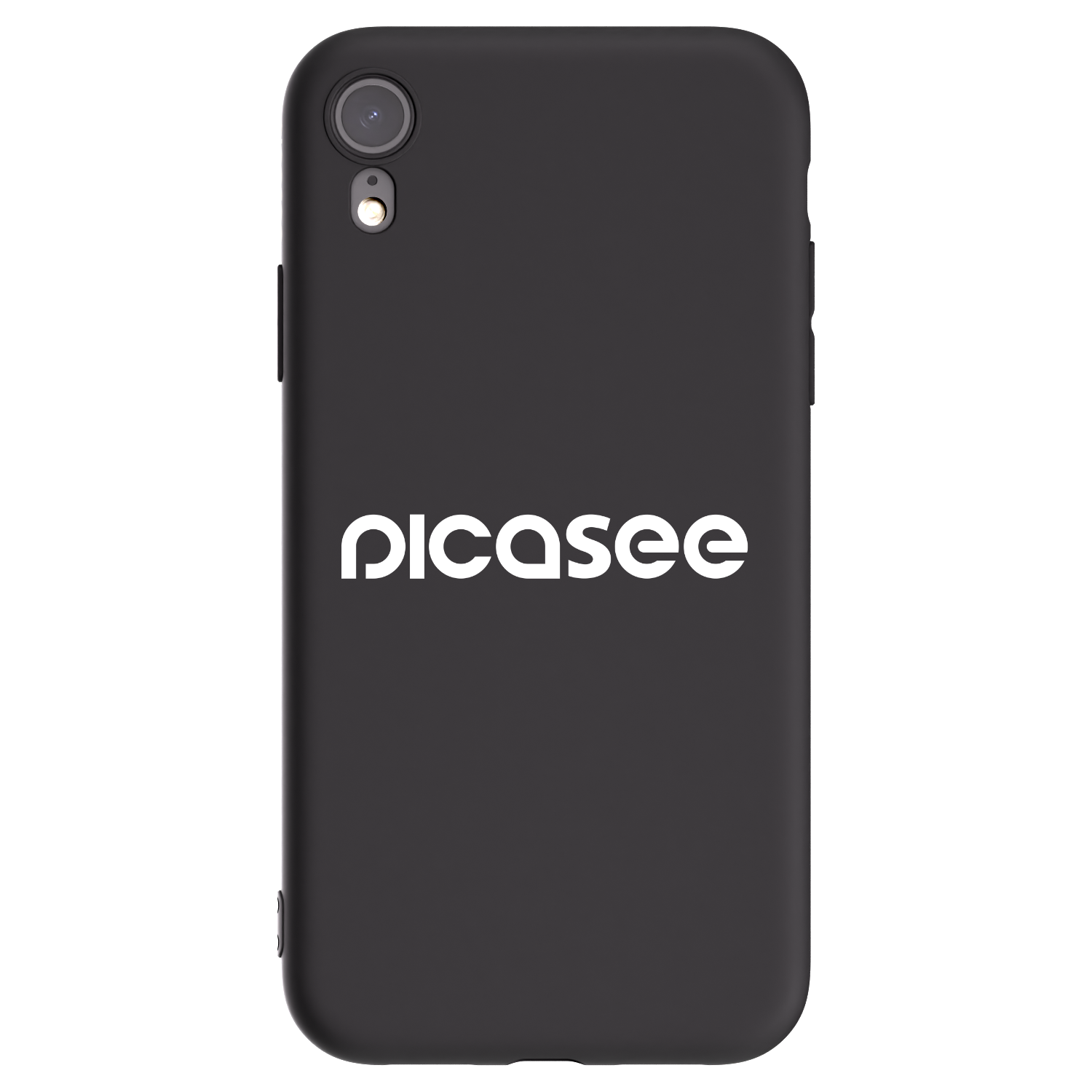 Picasee Apple iPhone XR Hülle - Schwarzes Silikon - Picasee - new logo - white