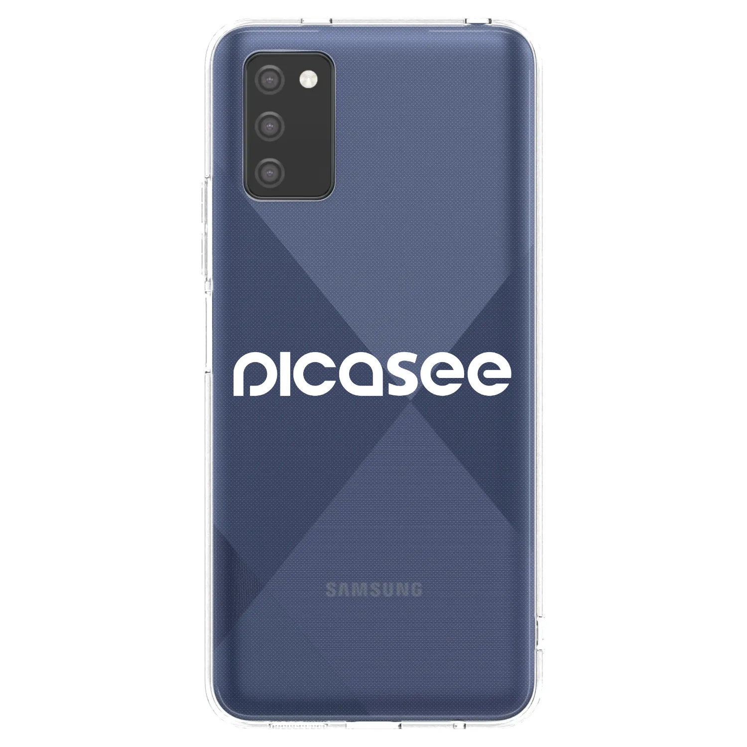 Picasee Samsung Galaxy A02s A025G Hülle - Transparentes Silikon - Picasee - new logo - white