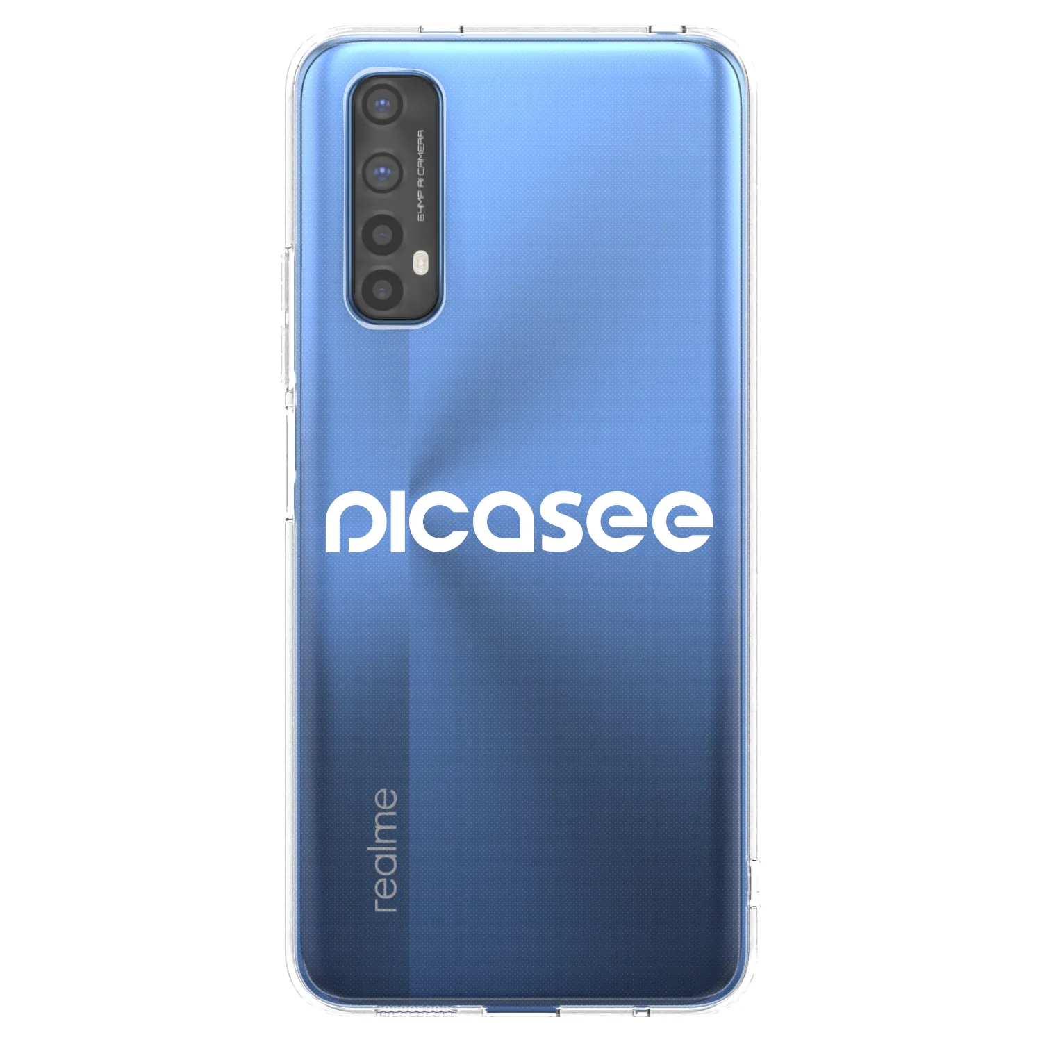 Picasee Realme 7 Hülle - Transparentes Silikon - Picasee - new logo - white