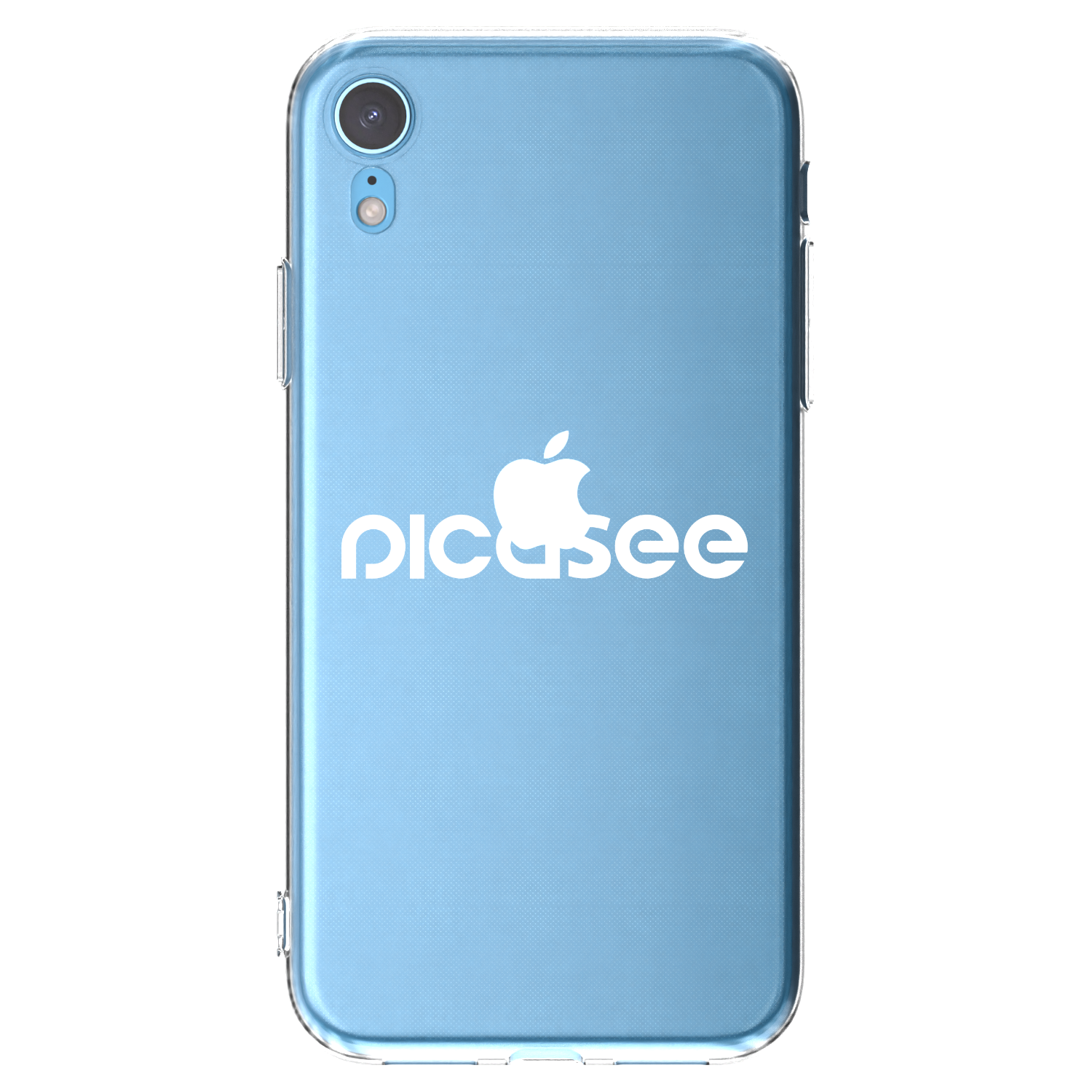 Picasee Apple iPhone XR Hülle - Transparentes Silikon - Picasee - new logo - white