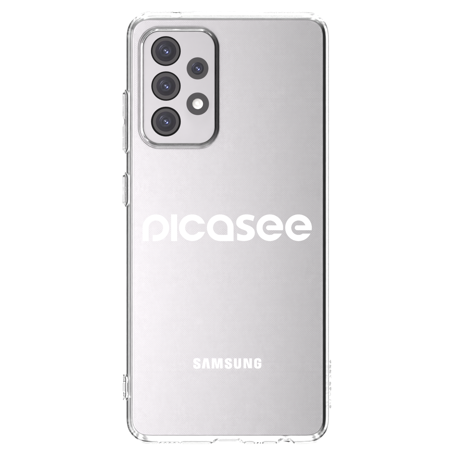 Picasee Samsung Galaxy A52s 5G A528B Hülle - Transparentes Silikon - Picasee - new logo - white
