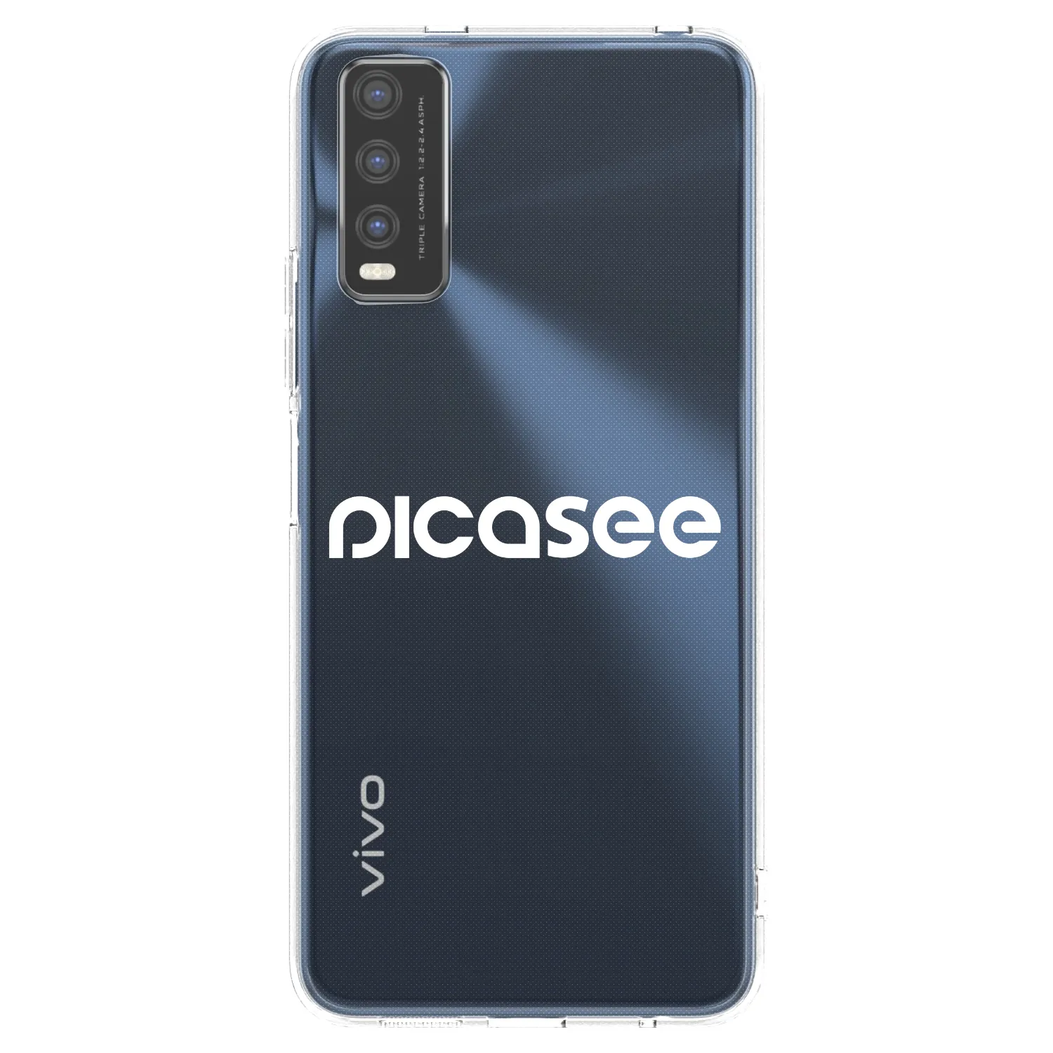 Picasee Vivo Y20s Hülle - Transparentes Silikon - Picasee - new logo - white