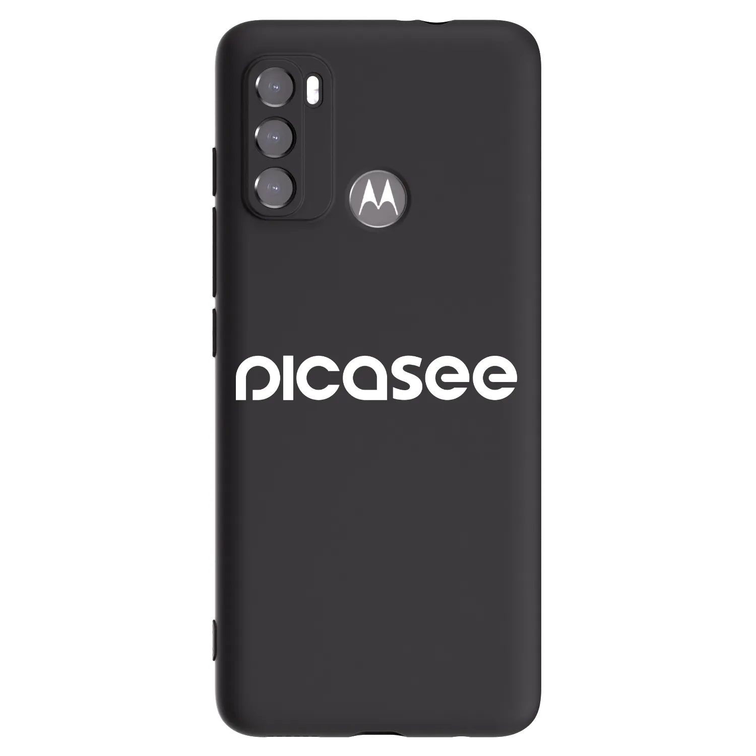 Picasee Motorola Moto G60 Hülle - Schwarzes Silikon - Picasee - new logo - white