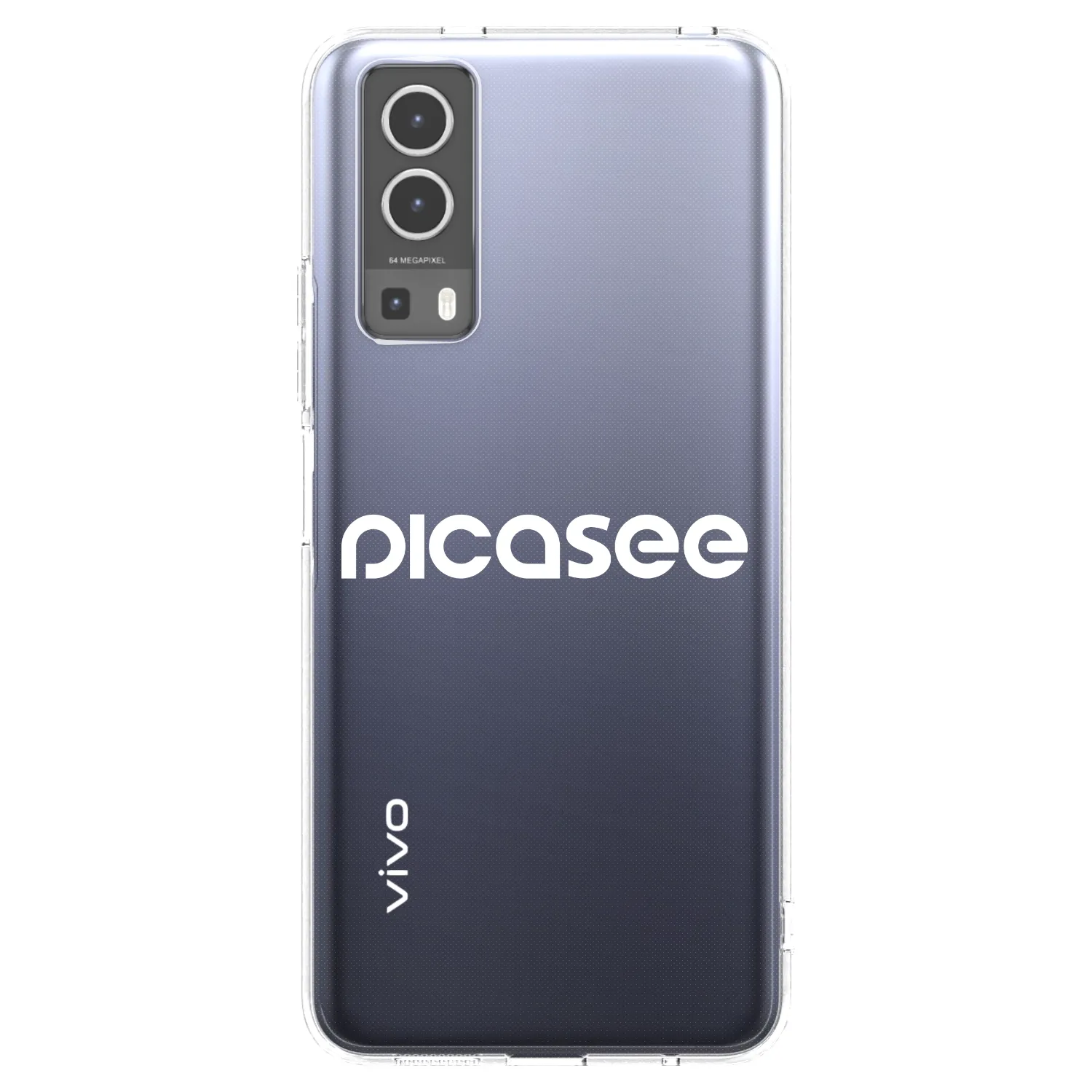 Picasee Vivo Y72 5G Hülle - Transparentes Silikon - Picasee - new logo - white