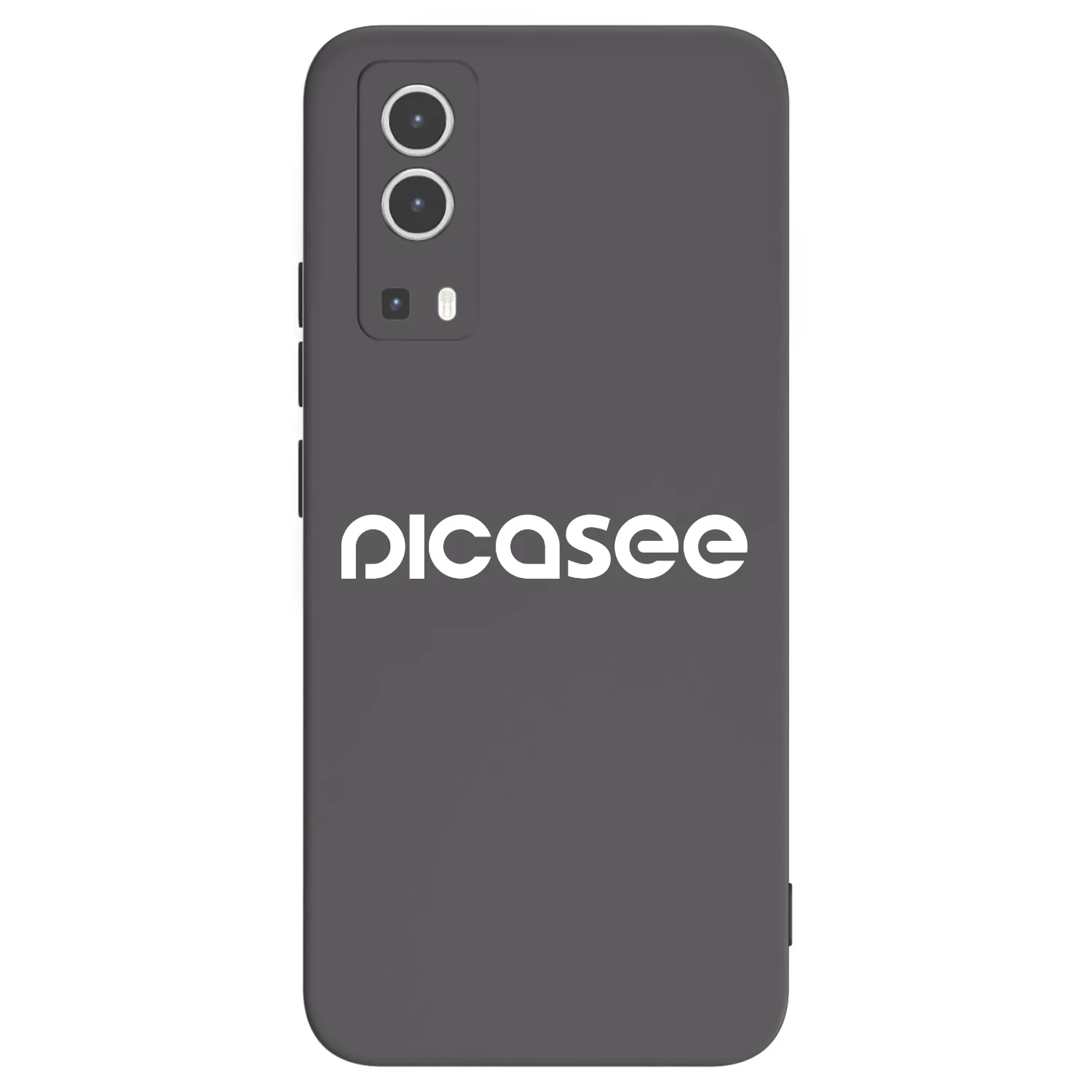 Picasee Vivo Y72 5G Hülle - Schwarzes Silikon - Picasee - new logo - white