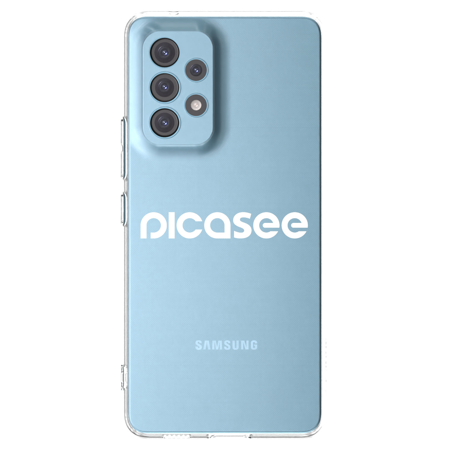 Picasee Samsung Galaxy A53 5G A536 Hülle - Transparentes Silikon - Picasee - new logo - white