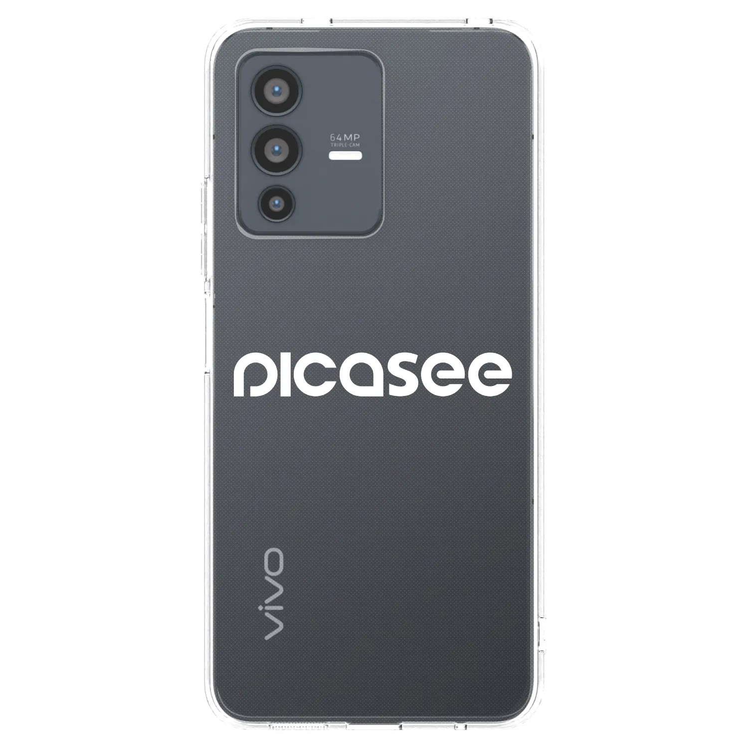 Picasee Vivo V23 5G Hülle - Transparentes Silikon - Picasee - new logo - white