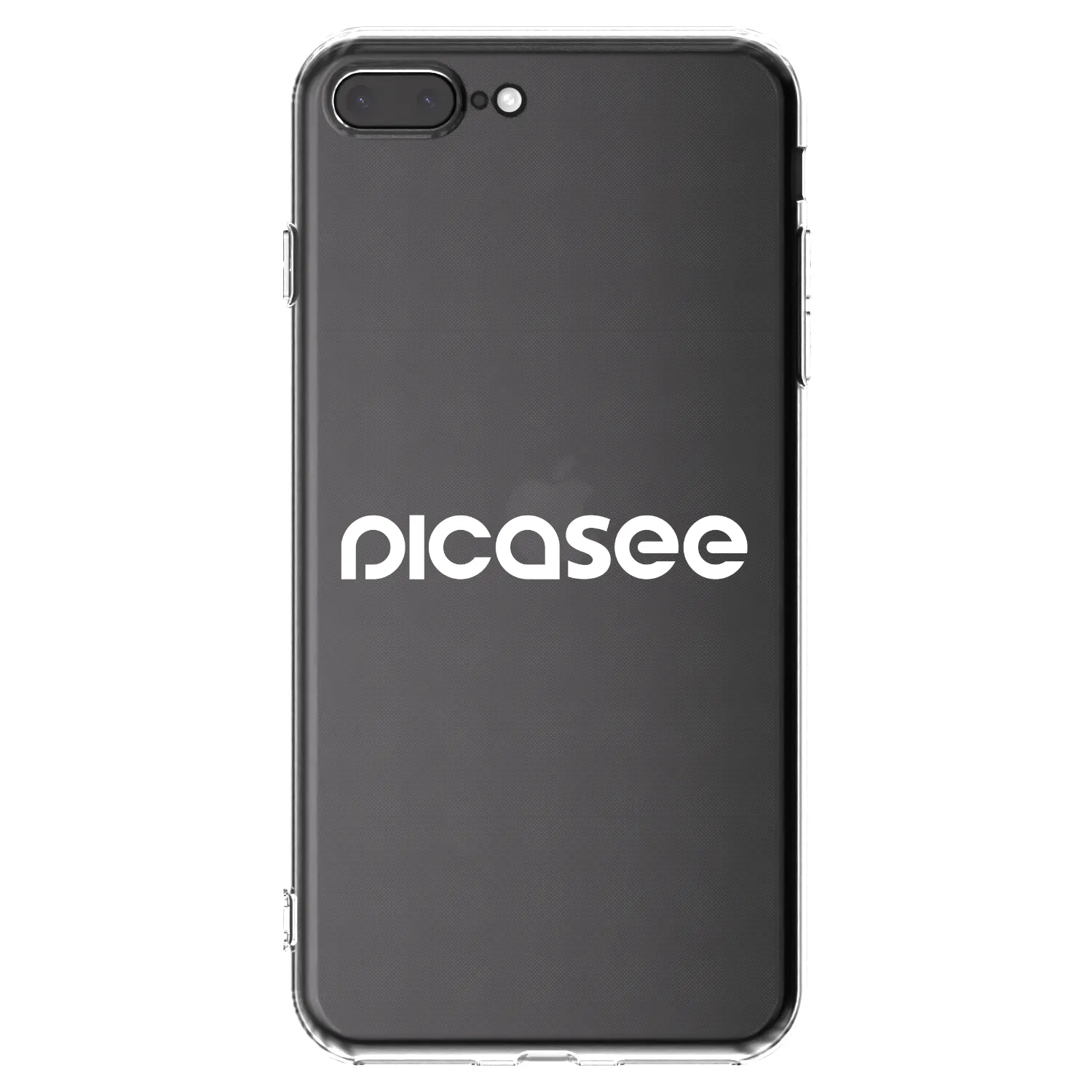 Picasee Apple iPhone 8 Plus Hülle - Transparentes Silikon - Picasee - new logo - white