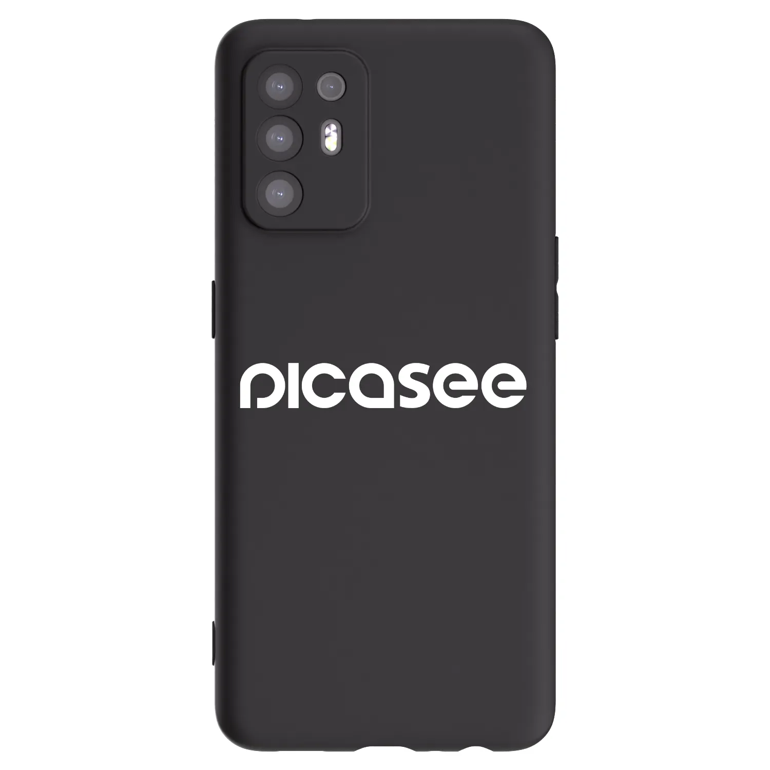 Picasee OPPO A94 5G Hülle - Schwarzes Silikon - Picasee - new logo - white