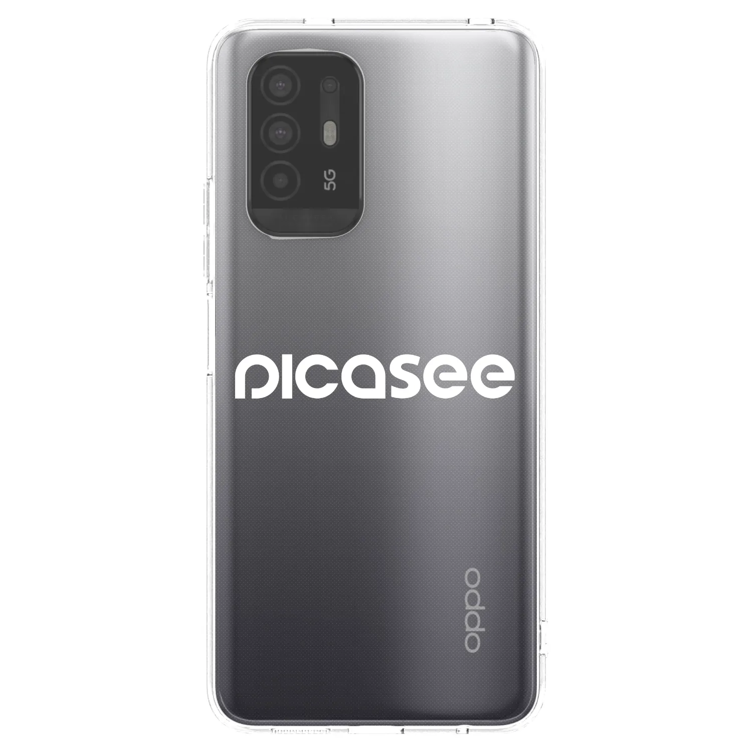 Picasee OPPO A94 5G Hülle - Transparentes Silikon - Picasee - new logo - white