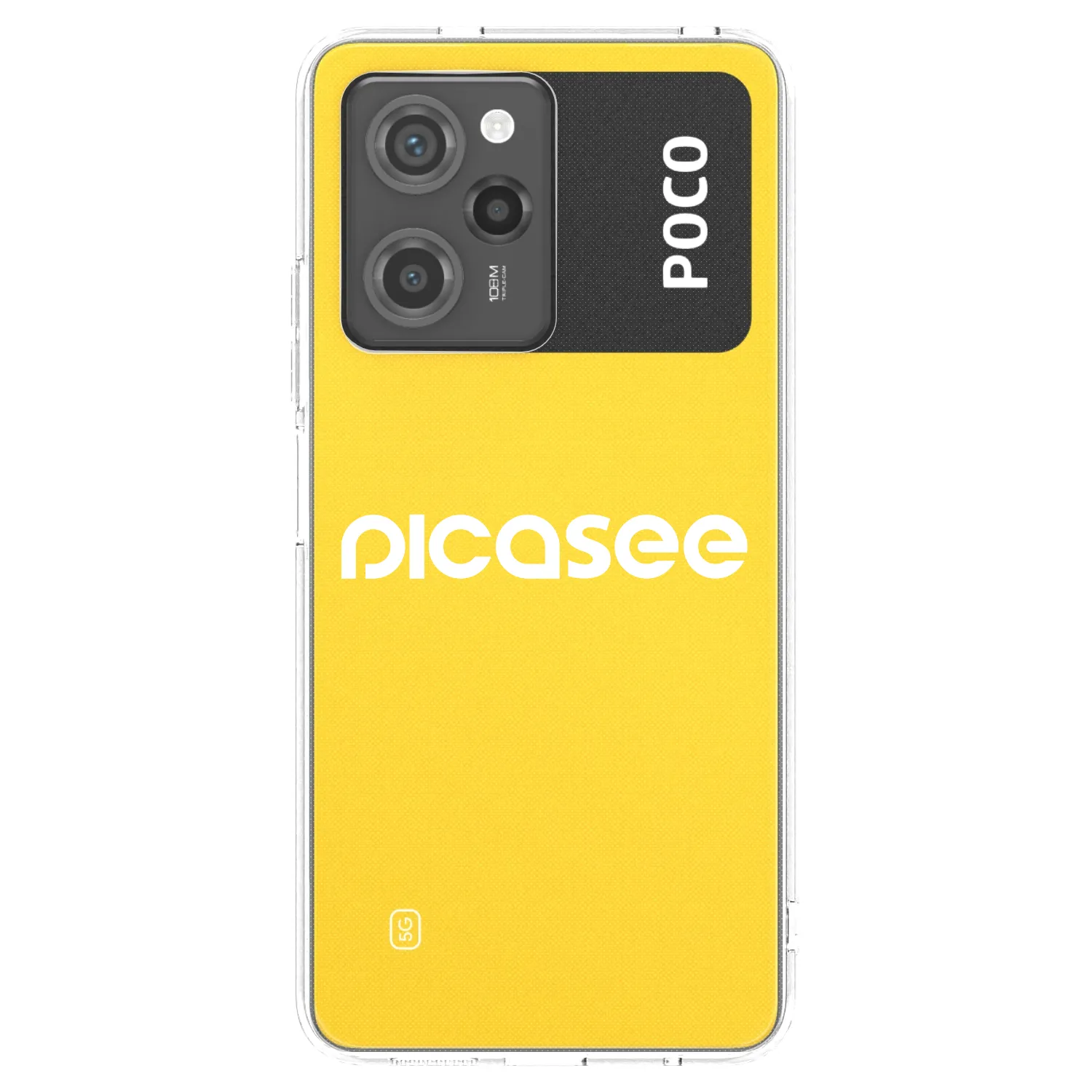 Picasee Xiaomi Poco X5 Pro Hülle - Schwarzes Silikon - Picasee - new logo - white