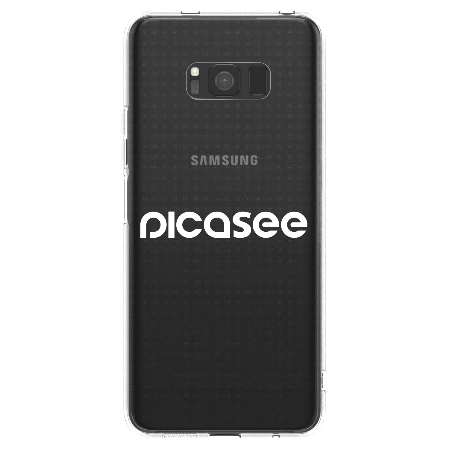 Picasee Samsung Galaxy S8 G950F Hülle - Transparentes Silikon - Picasee - new logo - white
