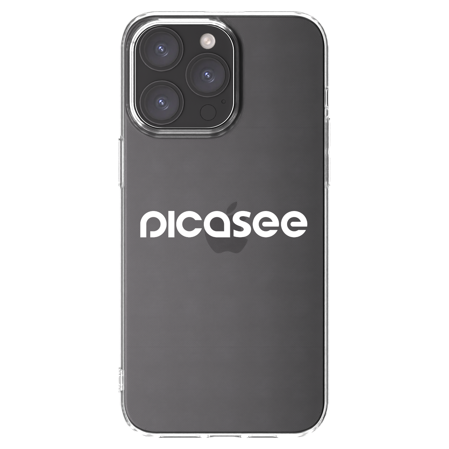 Picasee Apple iPhone 15 Pro Max Hülle - Transparentes Silikon - Picasee - new logo - white