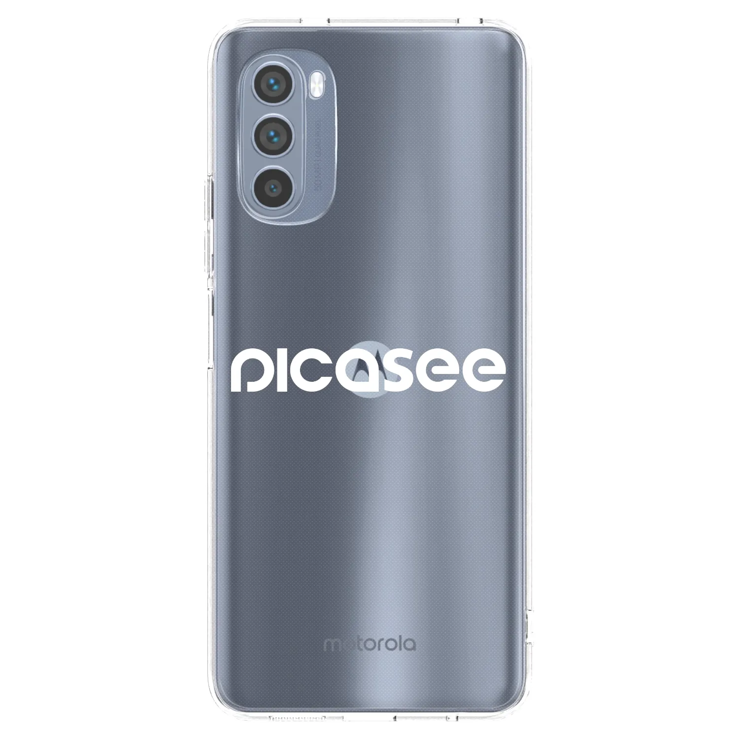 Picasee Motorola Moto G62 Hülle - Transparentes Silikon - Picasee - new logo - white