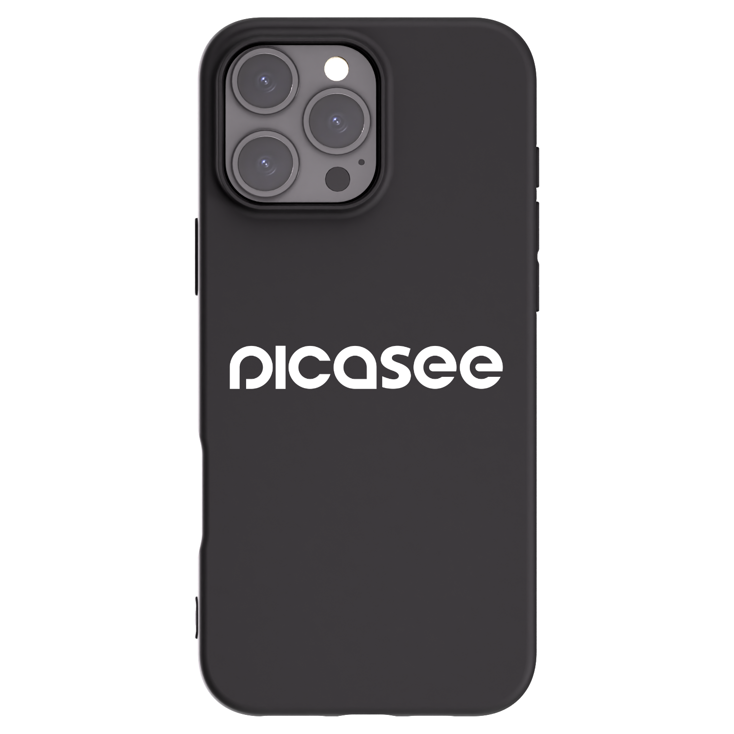Picasee Apple iPhone 16 Pro Max Hülle - Schwarzes Silikon - Picasee - new logo - white