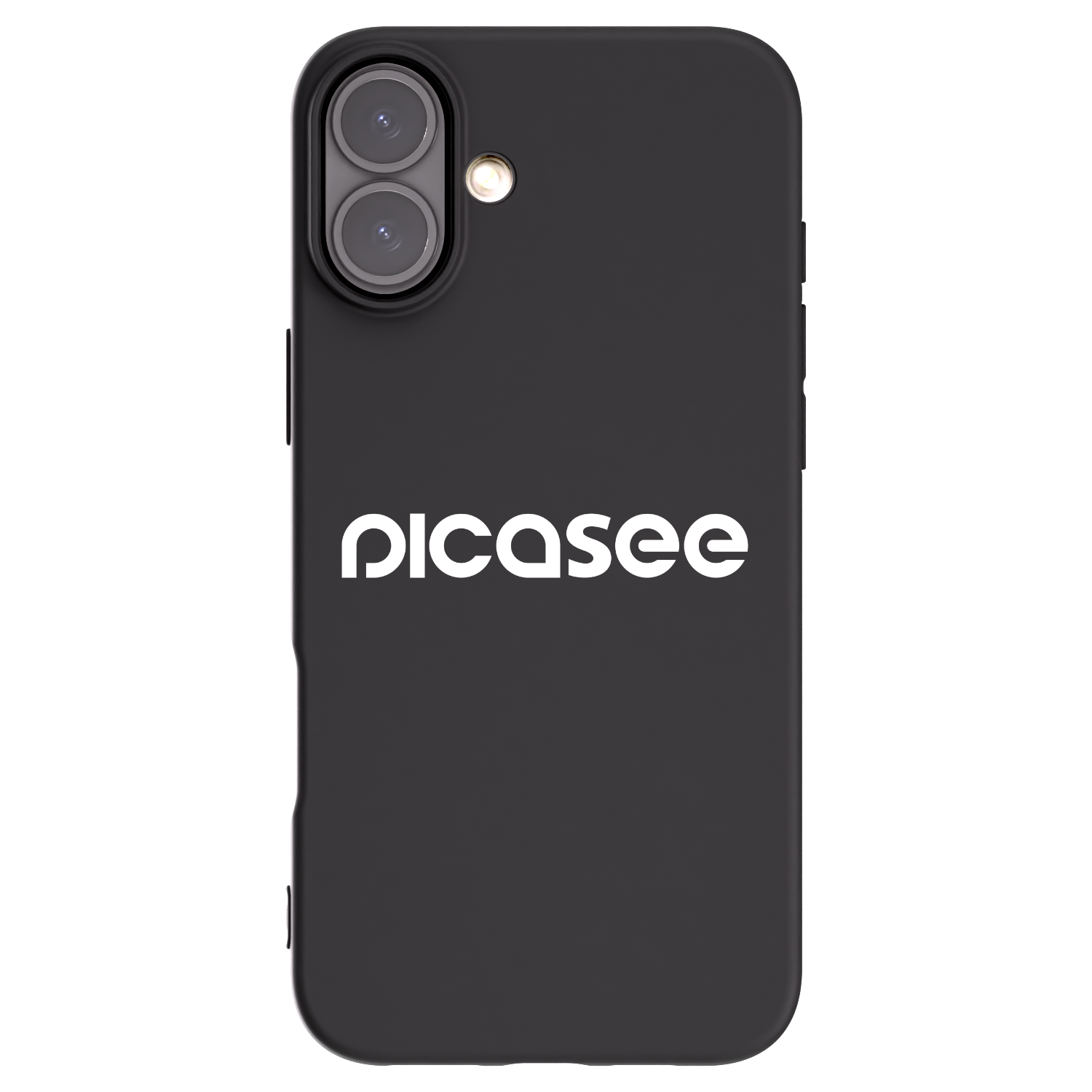 Picasee Apple iPhone 16 Plus Hülle - Schwarzes Silikon - Picasee - new logo - white