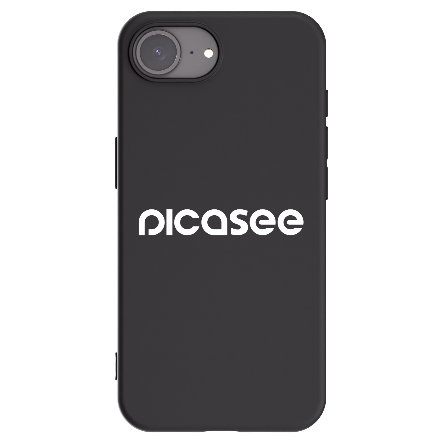 Picasee Apple iPhone 16e Hülle - Schwarzes Silikon - Picasee - new logo - white