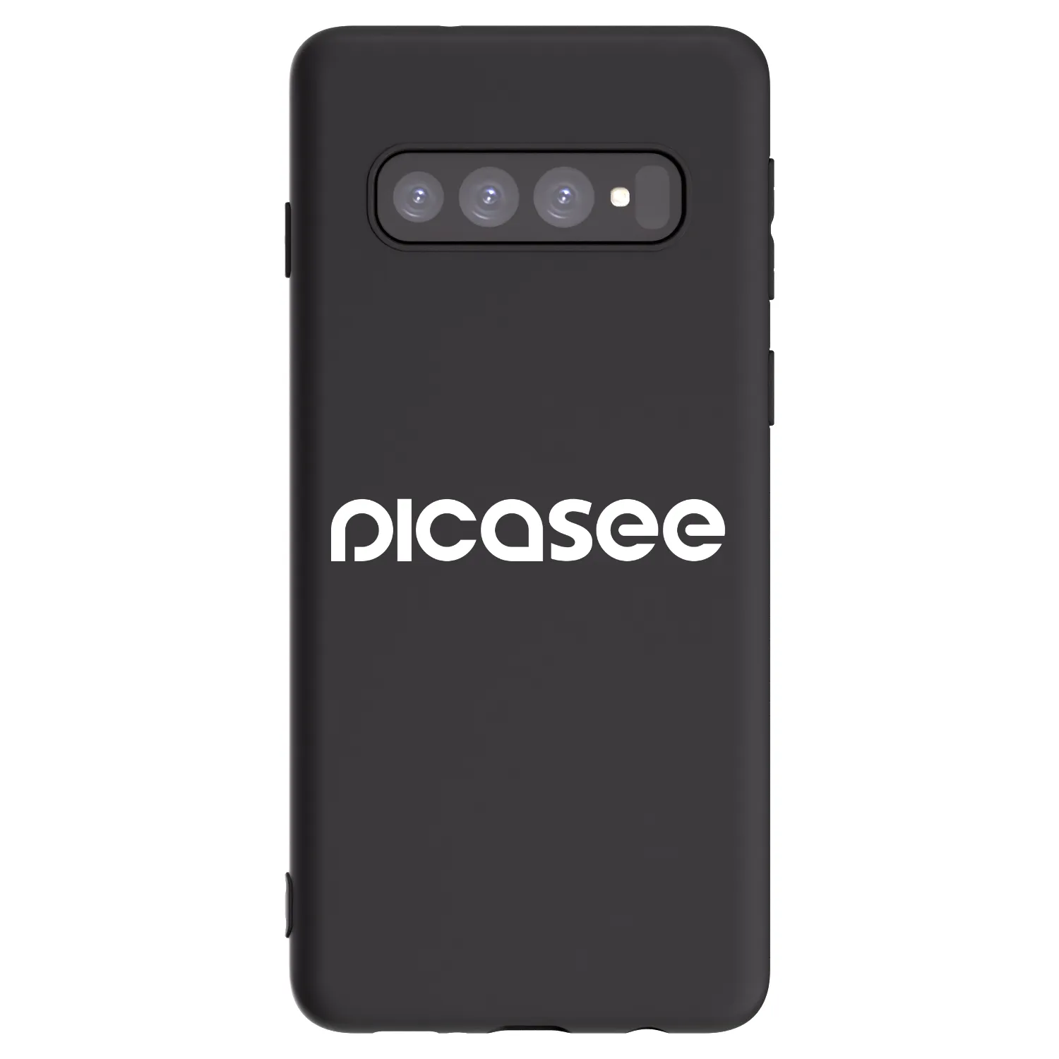 Picasee Samsung Galaxy S10 G973 Hülle - Schwarzes Silikon - Picasee - new logo - white