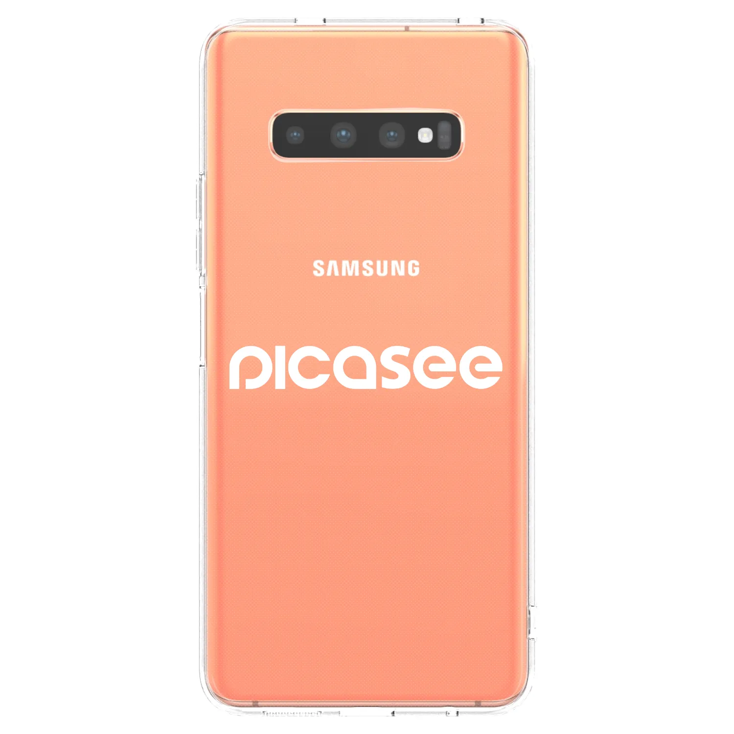 Picasee Samsung Galaxy S10 Plus G975 Hülle - Transparentes Silikon - Picasee - new logo - white