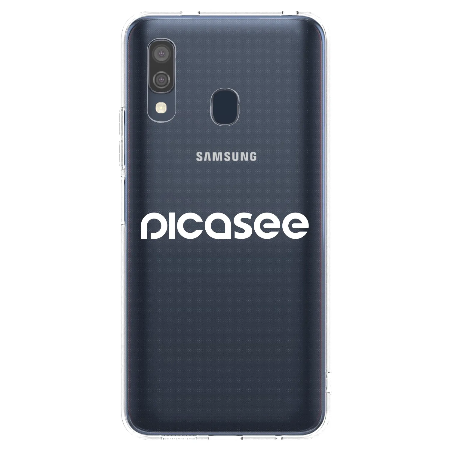 Picasee Samsung Galaxy A40 A405F Hülle - Transparentes Silikon - Picasee - new logo - white