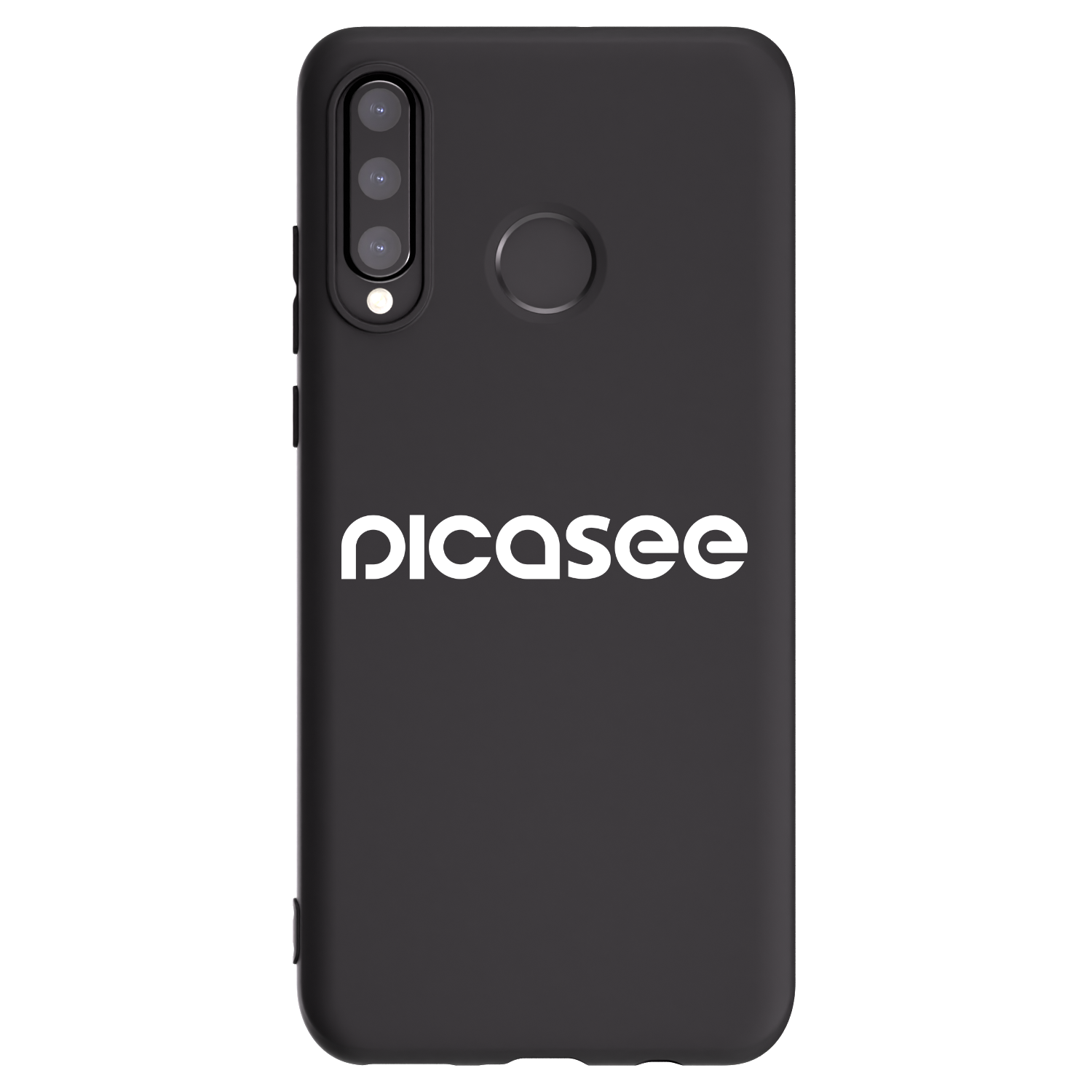 Picasee Huawei P30 Lite Hülle - Schwarzes Silikon - Picasee - new logo - white