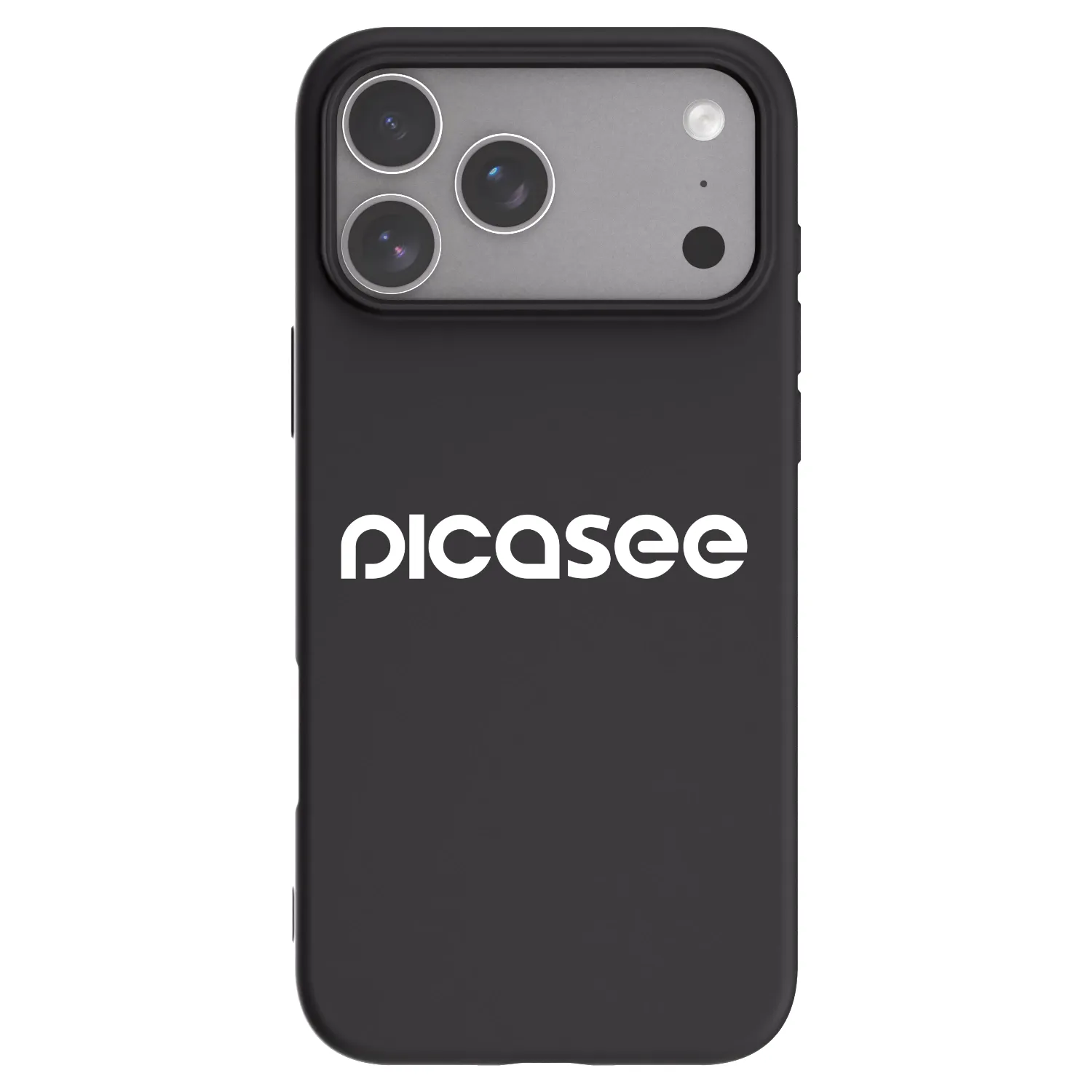 Picasee Apple iPhone 18 Pro Max Hülle - Schwarzes Silikon - Picasee - new logo - white