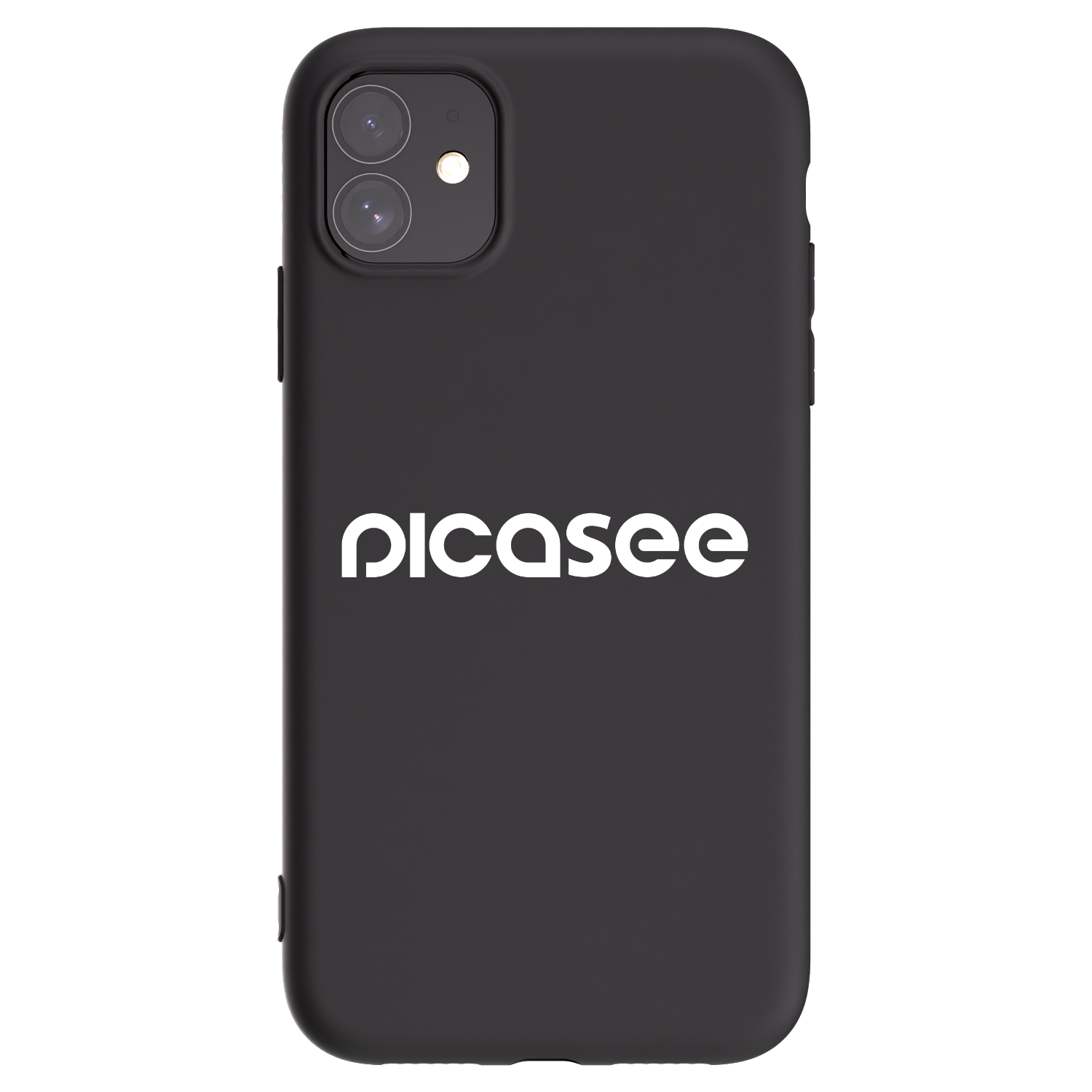 Picasee Apple iPhone 11 Hülle - Schwarzes Silikon - Picasee - new logo - white