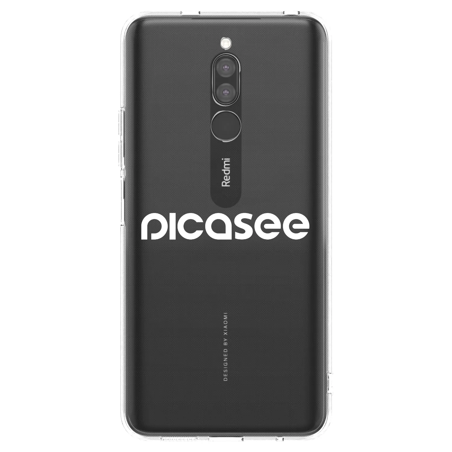 Picasee Xiaomi Redmi 8 Hülle - Transparentes Silikon - Picasee - new logo - white