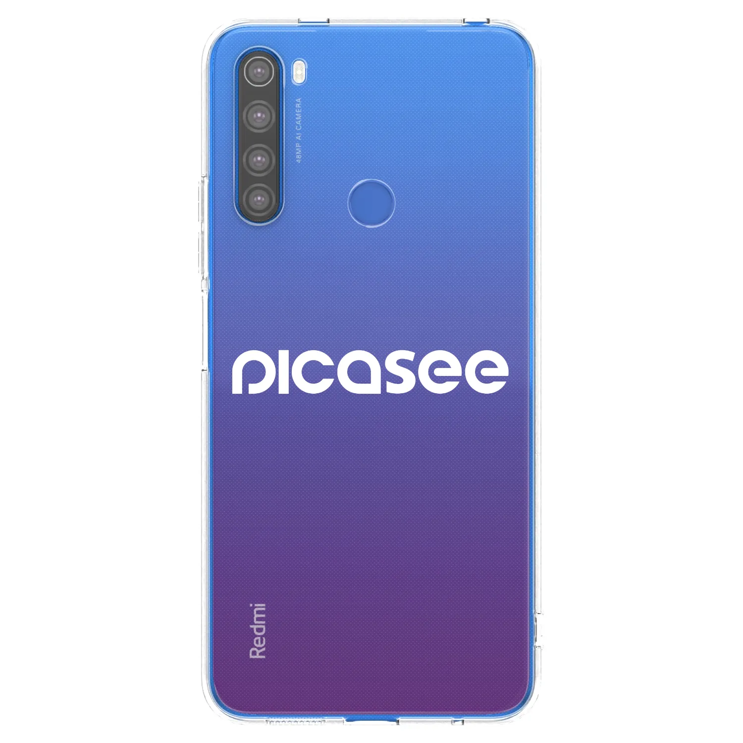 Picasee Xiaomi Redmi Note 8T Hülle - Transparentes Silikon - Picasee - new logo - white