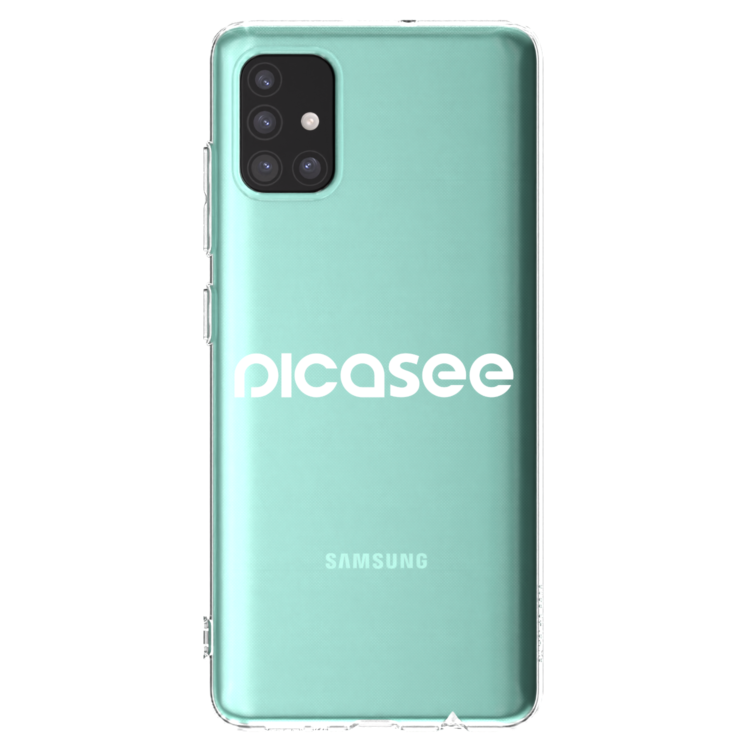 Picasee Samsung Galaxy A51 A515F Hülle - Transparentes Silikon - Picasee - new logo - white