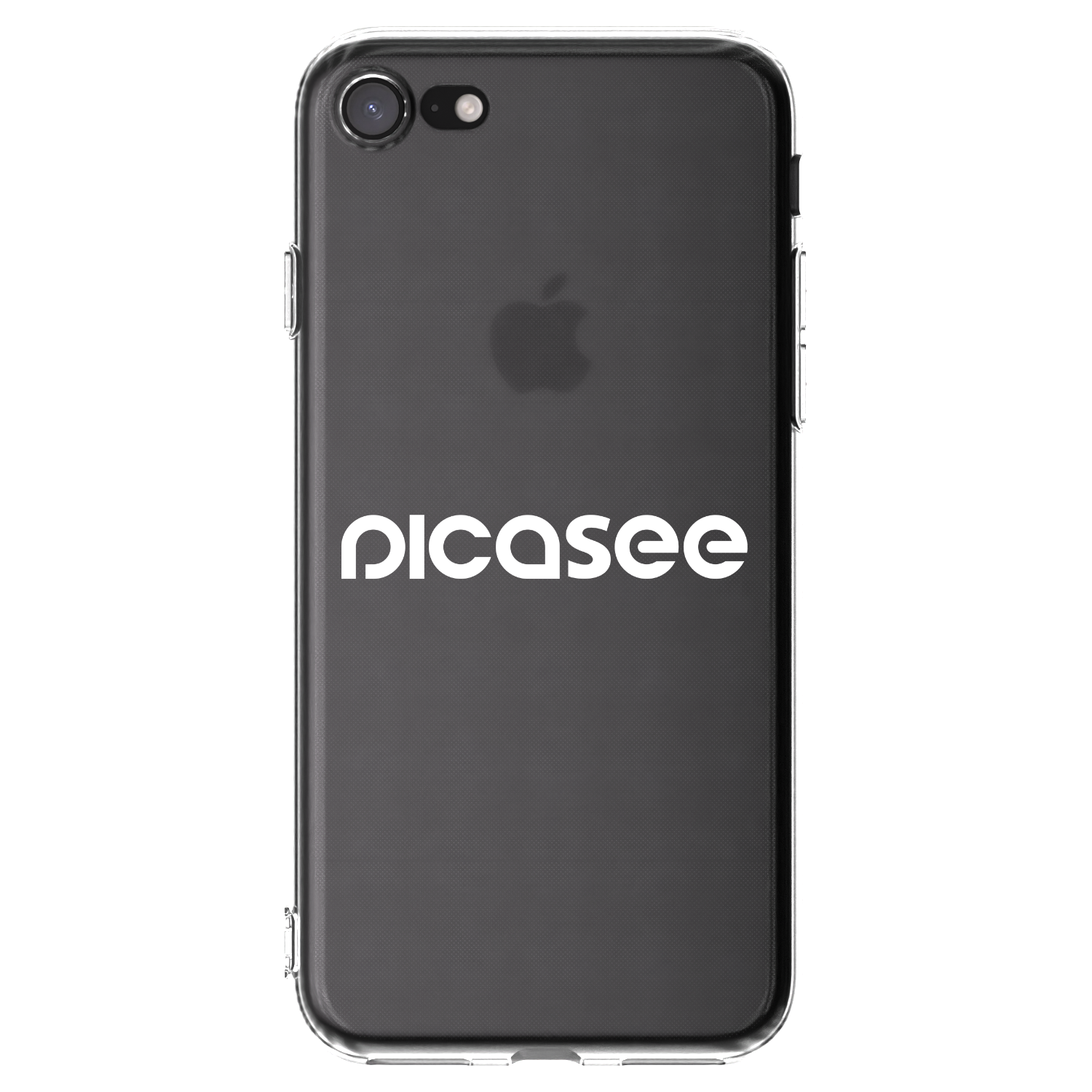 Picasee Apple iPhone SE 2020 Hülle - Transparentes Silikon - Picasee - new logo - white