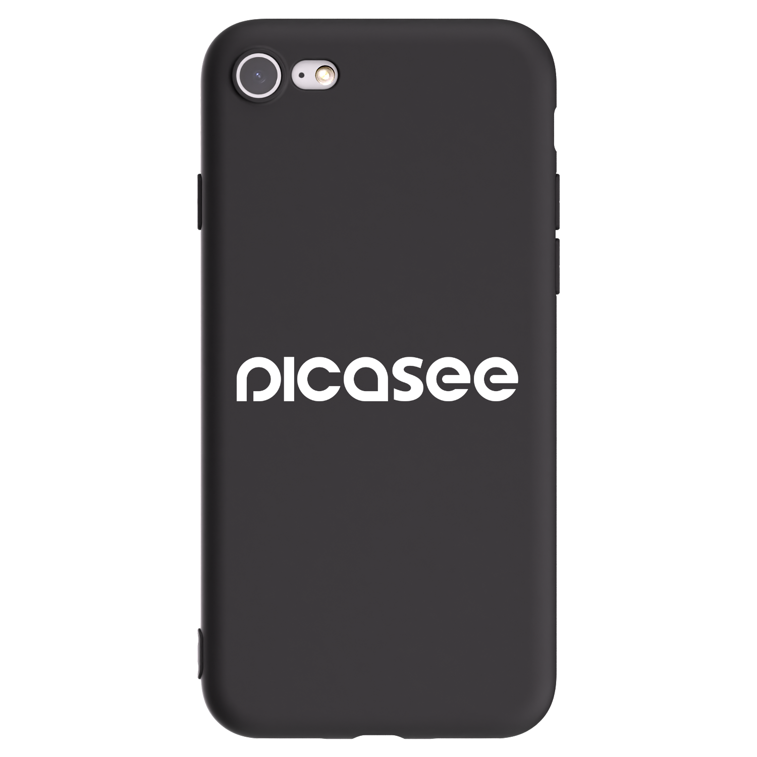 Picasee Apple iPhone SE 2020 Hülle - Schwarzes Silikon - Picasee - new logo - white