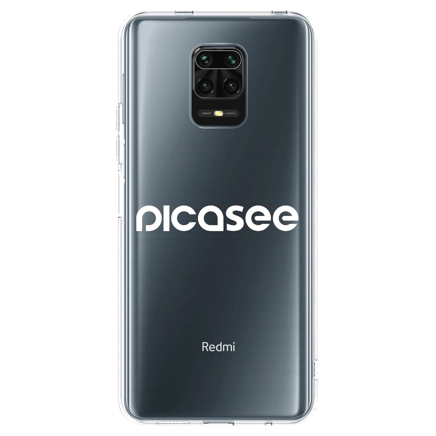 Picasee Xiaomi Redmi Note 9S Hülle - Transparentes Silikon - Picasee - new logo - white