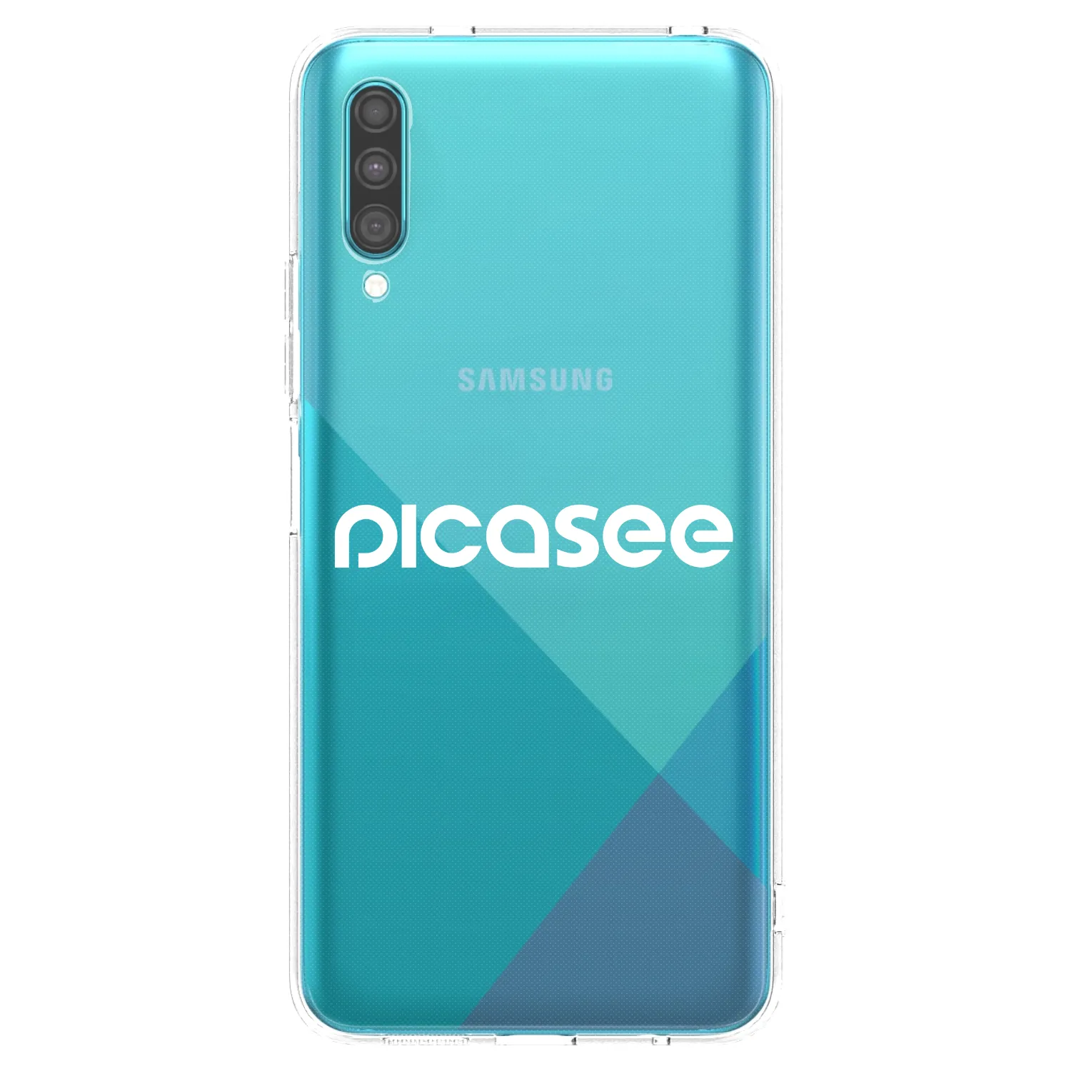 Picasee Samsung Galaxy A30s A307F Hülle - Transparentes Silikon - Picasee - new logo - white