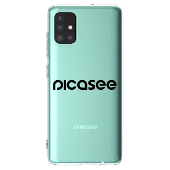 Picasee Samsung Galaxy M51 M515F Hülle - Transparentes Silikon - Picasee - new logo - black
