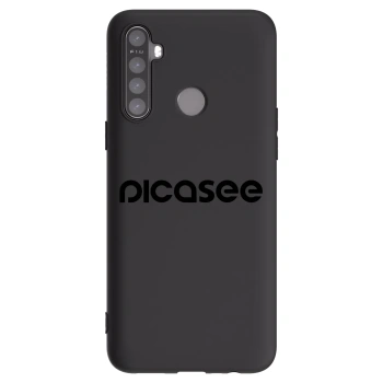 Picasee Realme 5 Hülle - Schwarzes Silikon - Picasee - new logo - black