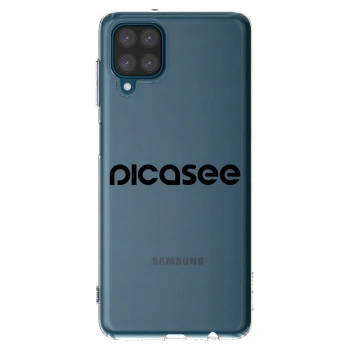 Picasee Samsung Galaxy A12 A125F Hülle - Transparentes Silikon - Picasee - new logo - black