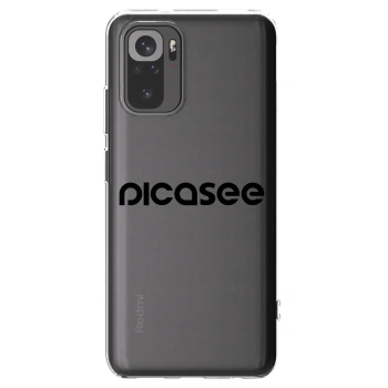 Picasee Xiaomi Redmi Note 10 Hülle - Transparentes Silikon - Picasee - new logo - black