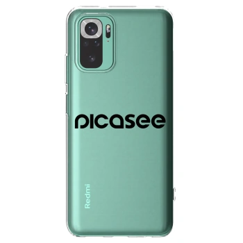 Picasee Xiaomi Redmi Note 10 Pro Hülle - Transparentes Silikon - Picasee - new logo - black