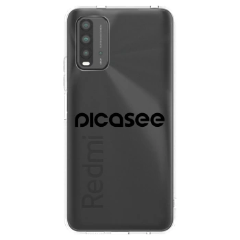 Picasee Xiaomi Redmi 9T Hülle - Transparentes Silikon - Picasee - new logo - black