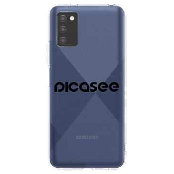 Picasee Samsung Galaxy A02s A025G Hülle - Transparentes Silikon - Picasee - new logo - black