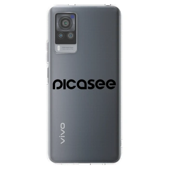 Picasee Vivo X60 Pro 5G Hülle - Transparentes Silikon - Picasee - new logo - black