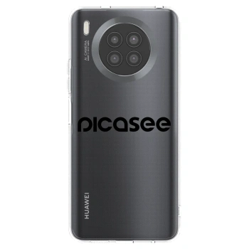 Picasee Huawei Nova 8i Hülle - Transparentes Silikon - Picasee - new logo - black