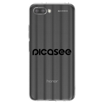 Picasee Honor 10 Hülle - Transparentes Silikon - Picasee - new logo - black