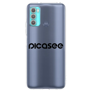 Picasee Motorola Moto G60 Hülle - Transparentes Silikon - Picasee - new logo - black