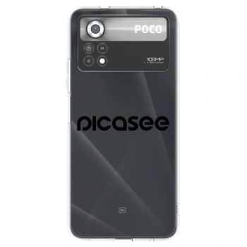 Picasee Xiaomi Poco X4 Pro 5G Hülle - Transparentes Silikon - Picasee - new logo - black