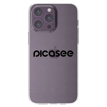 Picasee Apple iPhone 14 Pro Max Hülle - Transparentes Silikon - Picasee - new logo - black