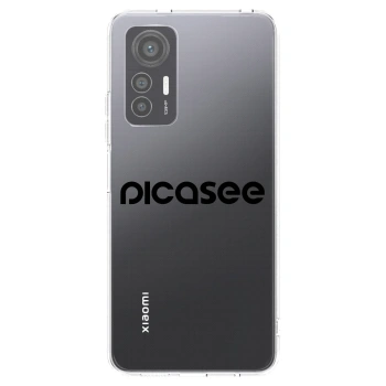 Picasee Xiaomi 12 Lite Hülle - Transparentes Silikon - Picasee - new logo - black