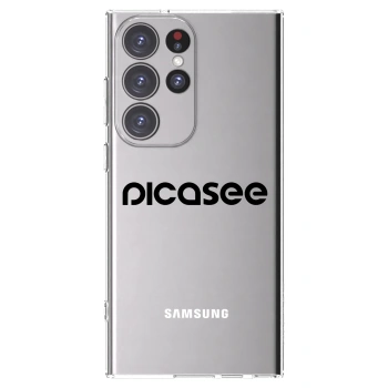 Picasee Samsung Galaxy S23 Ultra 5G Hülle - Transparentes Silikon - Picasee - new logo - black
